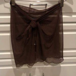 Brown swimsuit wrap